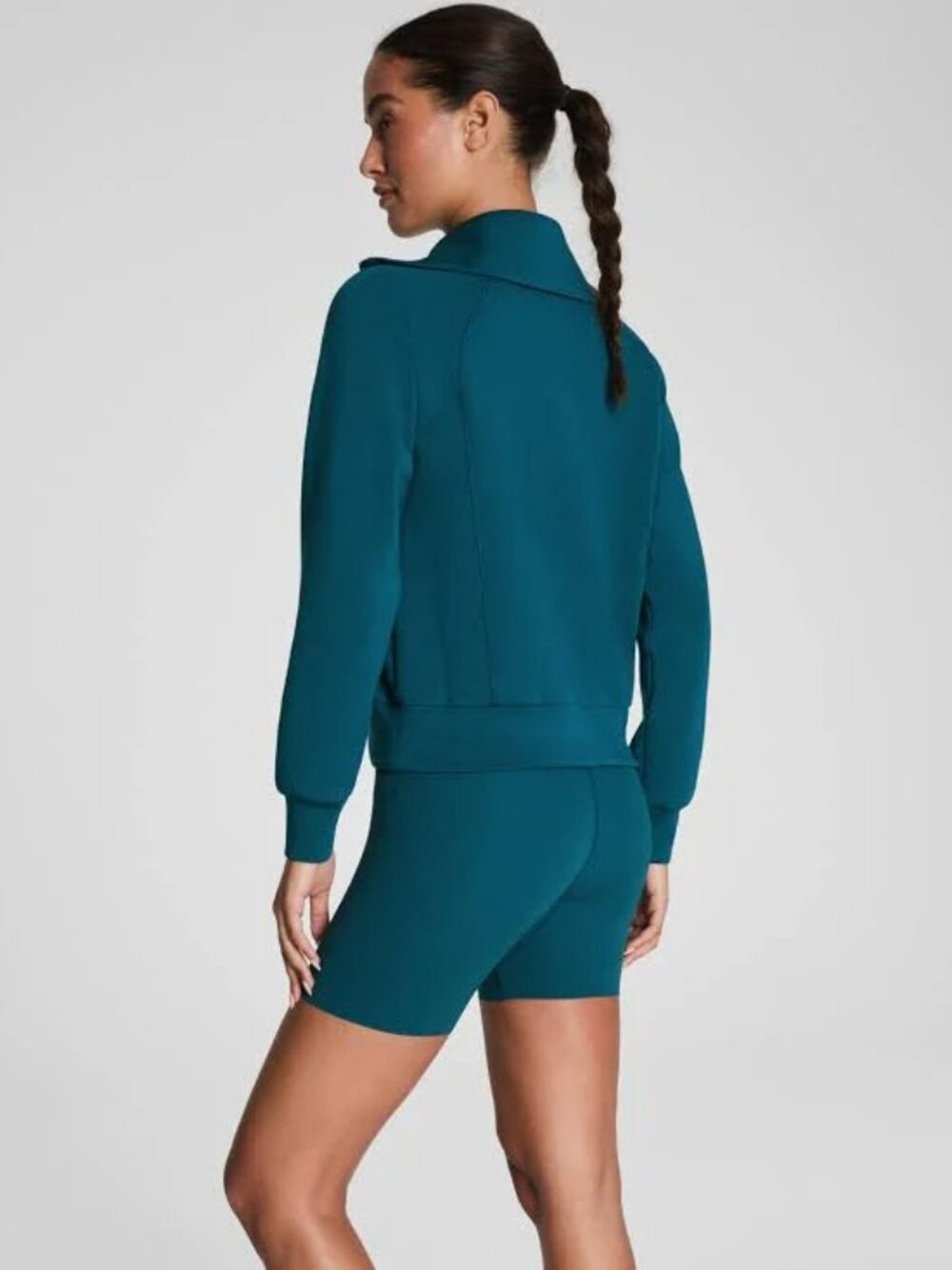 Spanx Air Essentials High Neck Half Zip Sweatshirt L - Picture 3 of 15